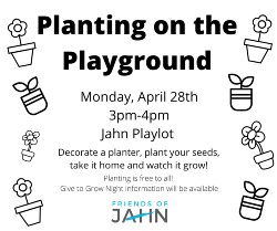 Planting on the Playground flyer